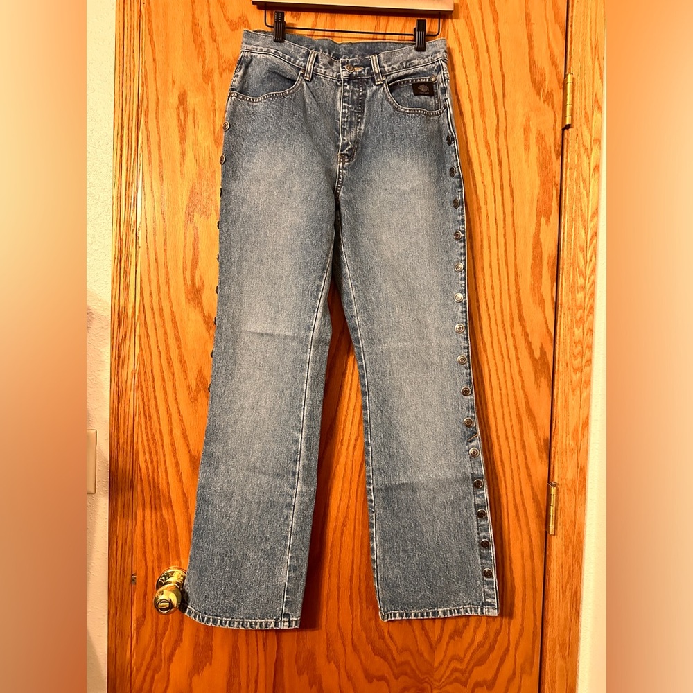 Harley Davidson Snap Leg Jeans - Size 6